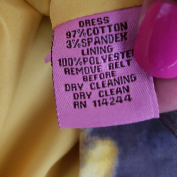 ELIZA J Yellow Springtime Sheath Dress with Belt and Cardigan - Picture 10 of 11